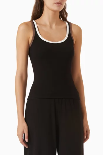 365 Sculpting Lounge Contrast Vest Top
