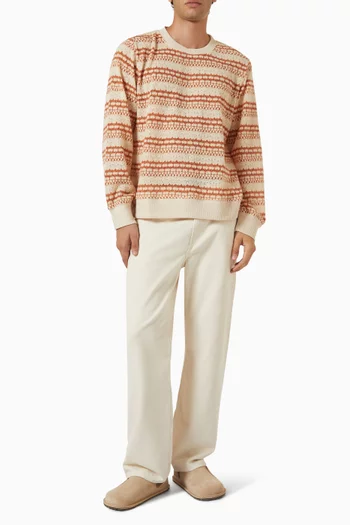Pointelle Crewneck in Spacedye Knit