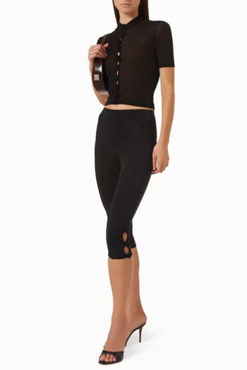 Ascenso Rosebud-detail Capri Pants