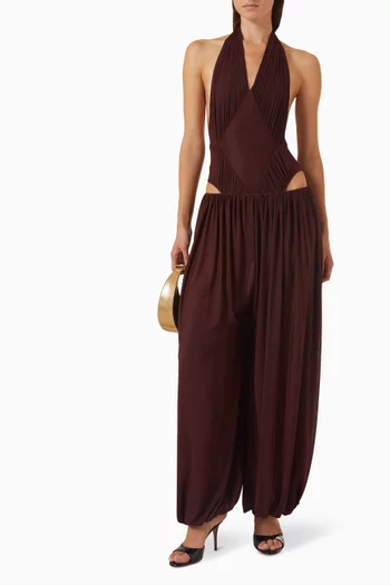 Preludio Ruched Halter Bodysuit