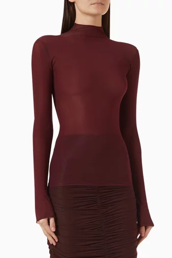 Aeras Sheer Turtleneck Top