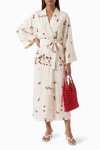 Peignoir Robe-style Dress in Silk Crepe de Chine