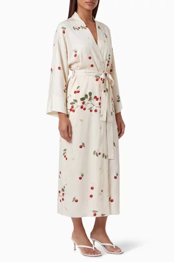 Peignoir Robe-style Dress in Silk Crepe de Chine