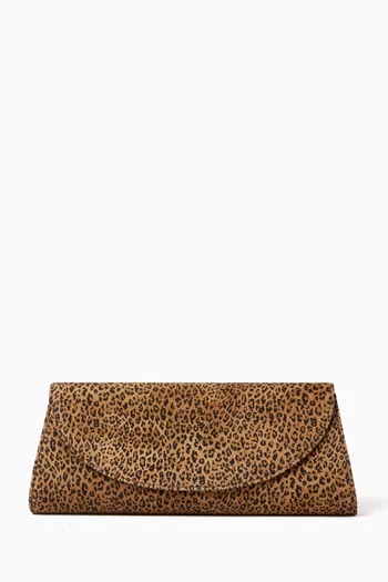 Small Opera Flap Clutch in Suede