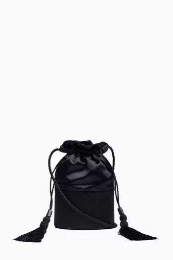 Small Lola Bucket Bag in Satin