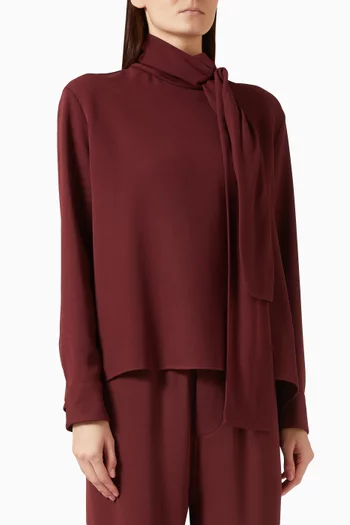 Scarf Shirt in Silk-wool