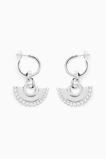 Zenyu Fan Chandelier Hoop Earrings in Brass