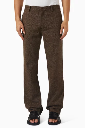 Straight-leg Pants in Cotton Twill