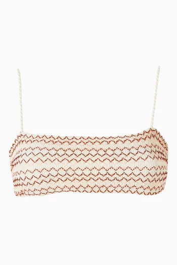 Salma Smocked Classic Bralette Bikini Top