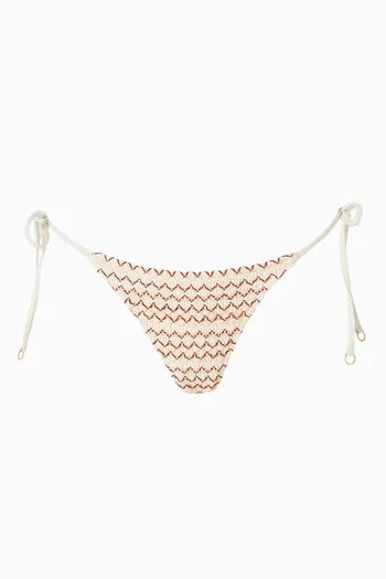 Sunflash Smocked Tie-side Bikini Briefs