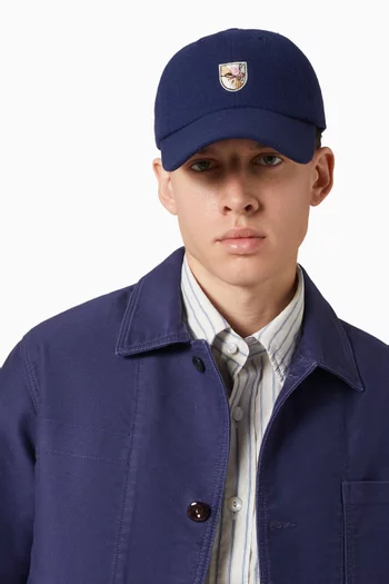 Crest Baseball Cap in Merino Wool