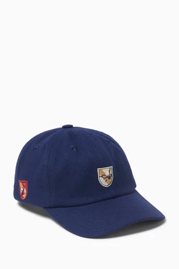 Crest Baseball Cap in Merino Wool