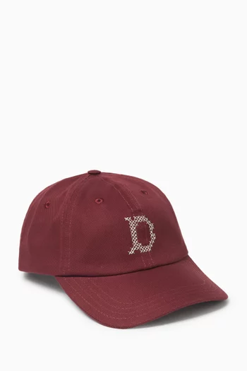 Cross-Stitch 'D' Baseball Cap in Twill