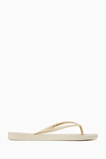 Tapered Flip-flop Sandals in Natural Rubber