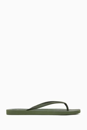 Tapered Flip-flop Sandals in Natural Rubber