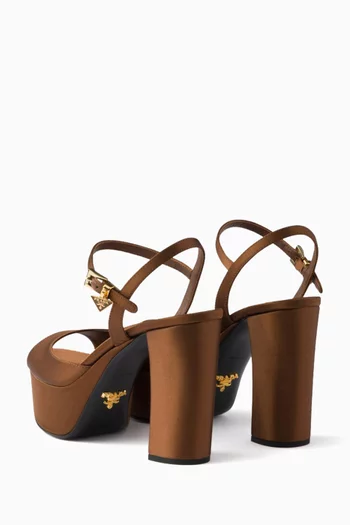 Platform Sandals in Satin