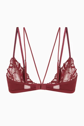 Unlined Triangle Bra in Floral Lace