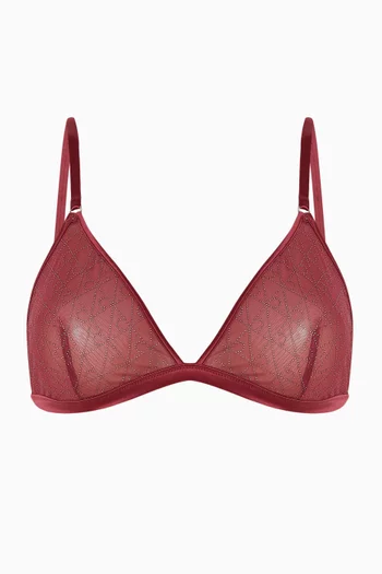 Unlined Triangle Bra in Mesh