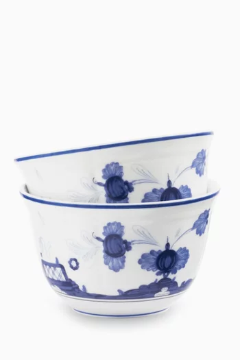 Antico Doccia Rice Bowls in Porcelain, Set of 2
