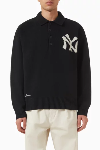 x MLB Polo Sweater in Wool Blend