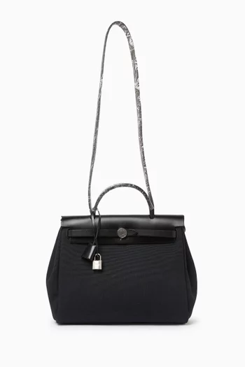 Herbag Zip 31 Bag in Canvas & Vache Hunter Leather