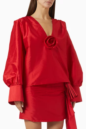 Tie Bow Rose Blouse