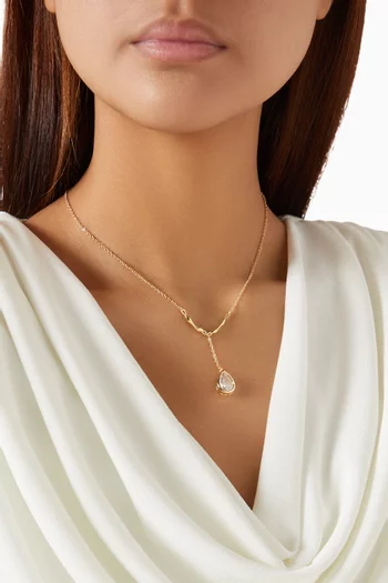 Suspendue Goutte Necklace in Gold-filled Metal