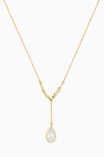 Suspendue Goutte Necklace in Gold-filled Metal