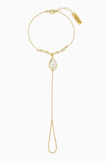 Suspendue Goutte Hand Chain in Gold-filled Metal