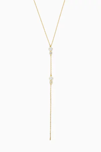 Nalya Lariat Necklace in Gold-filled Metal