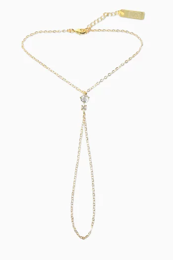 Nalya V-Line Hand Chain in Gold-filled Metal
