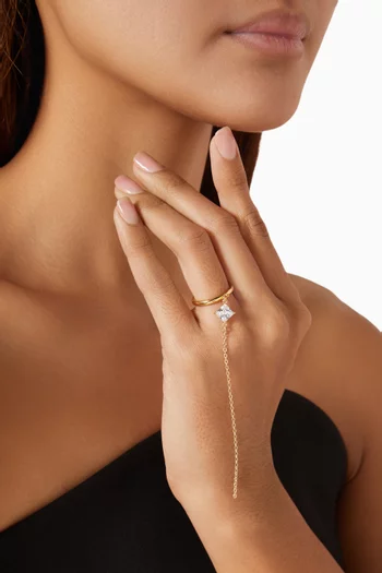1 Degree Adjustable Tension Ring in Gold-plated Sterling Silver