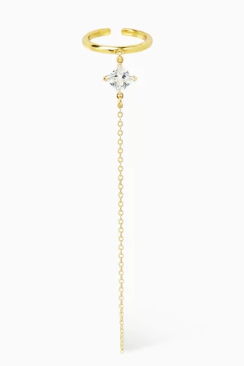 1 Degree Adjustable Tension Ring in Gold-plated Sterling Silver
