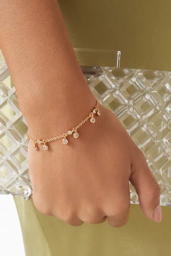 Diamond Drift Bracelet in 14kt Gold-filled Metal