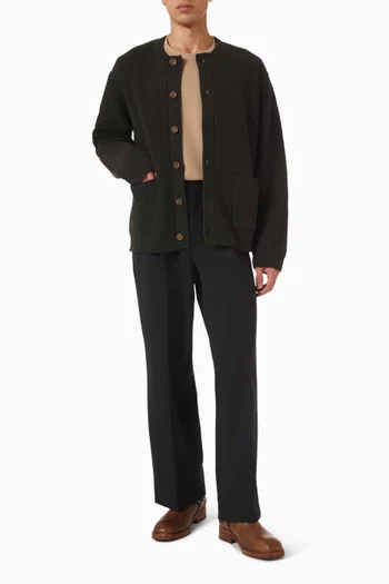 Granby Rib Cardigan in Wool