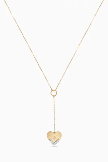 Heart Coded Star Necklace in 18kt Gold