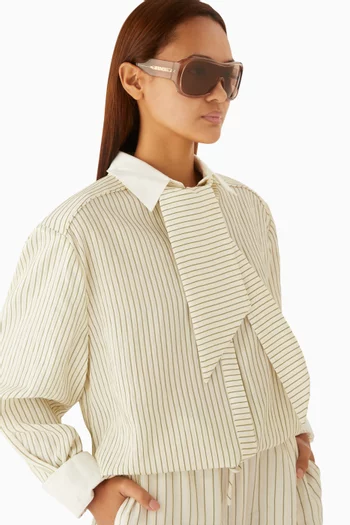 Screen Oversized Sunglasses in Acetate