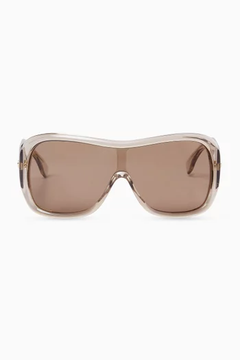 Screen Oversized Sunglasses in Acetate