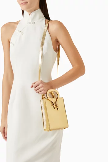 Mini Malleable Shopper Bag in Cowhide
