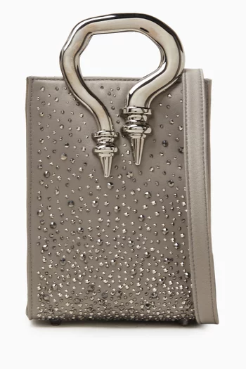 Mini Malleable Shopper Bag in Satin