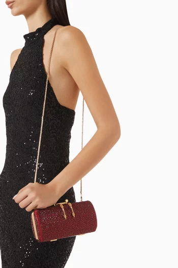 Crystal Soiree Clutch in Satin
