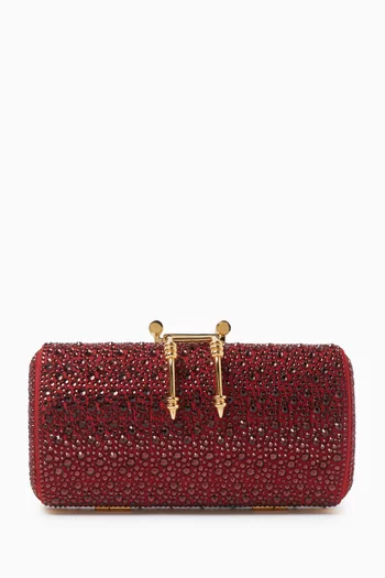Crystal Soiree Clutch in Satin