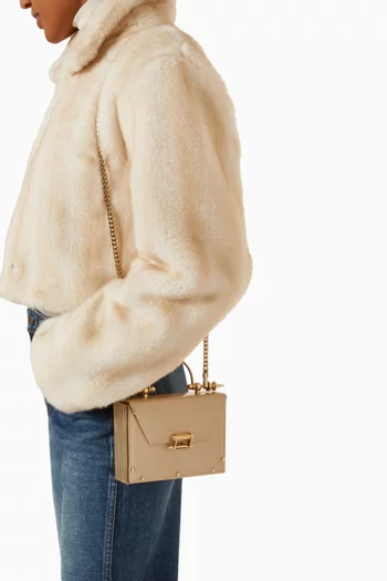 Mahogany Top-handle bag in Cowhide Leather