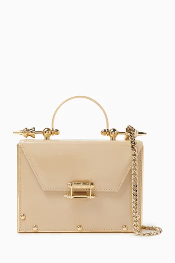 Mahogany Top-handle bag in Cowhide Leather
