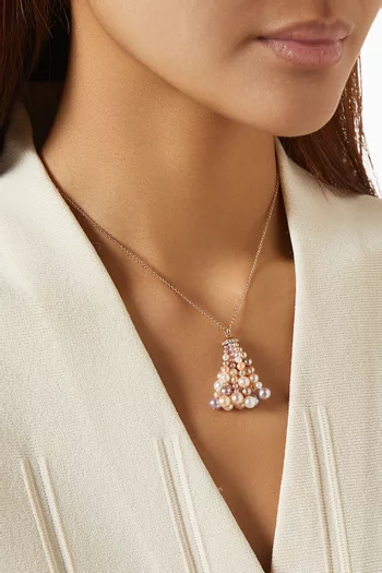Small Bahar Gafla Pearl Necklace in 18kt Rose Gold