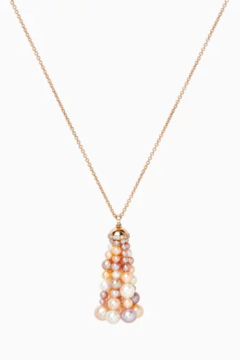 Small Bahar Gafla Pearl Necklace in 18kt Rose Gold