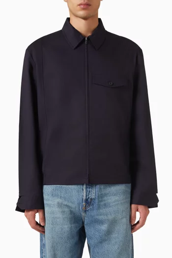 قميص مزيج قطن بسحّاب