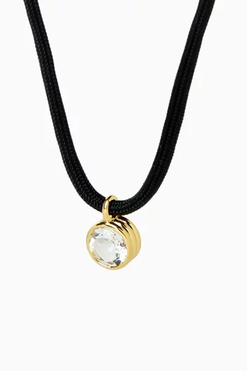 Brise-soleil Cord Necklace in Gold Vermeil