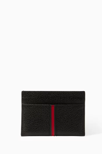 Web Card Case in Grainy Leather