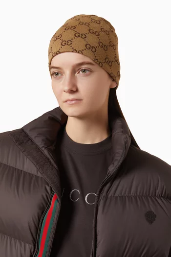 GG Lamé Jacquard Hat in Wool-blend